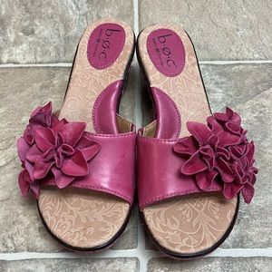 b.o.c Born Concept Pink Wedge Slip On Sandals, Size 7